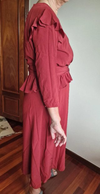 Vestido fiesta rojo Pilar Bande