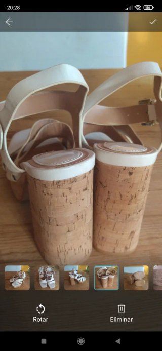Sandalias de tacón verano beige/blanco