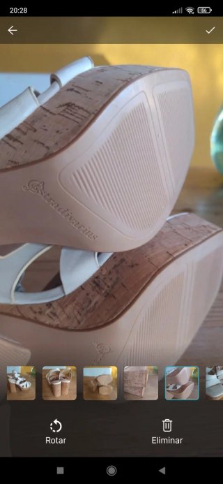 Sandalias de tacón verano beige/blanco