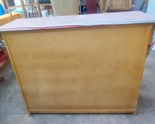 Mueble auxiliar planchar con cestas y cajón