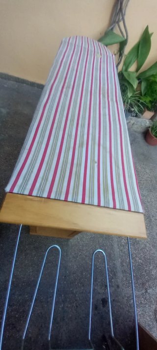 Mueble auxiliar planchar con cestas y cajón