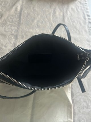 Bandolera Bimba y Lola rayas beige y negro