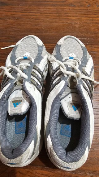 Scarpe da ginnastica Adidas grigie e bianche