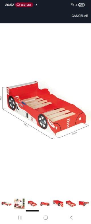 Cama infantil coche de carreras