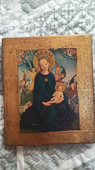 Icono bizantino Virgen y Niño