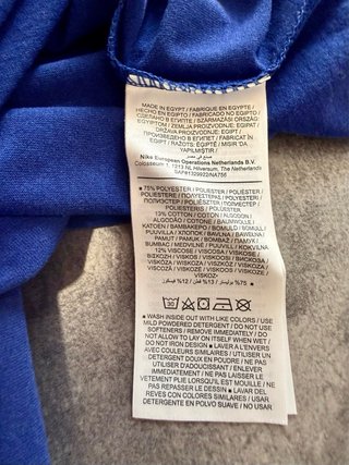 Camiseta Nike Gym Azul Eléctrico Talla XL