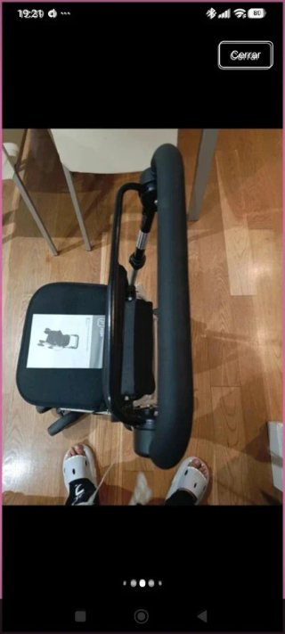 Andador Prim monomando negro con asiento
