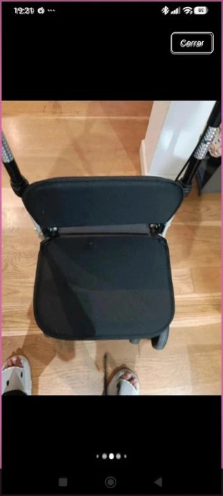 Andador Prim monomando negro con asiento