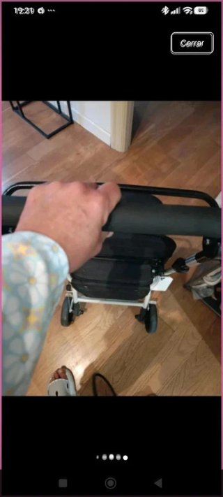 Andador Prim monomando negro con asiento