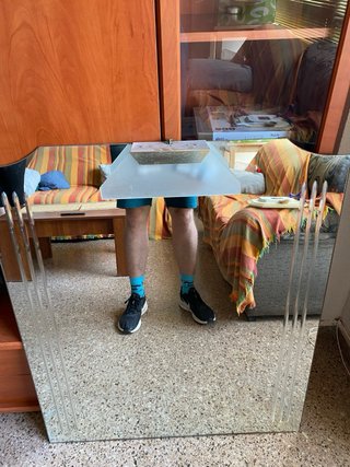 Espejo con aplique para baño