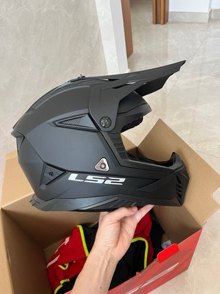 Casco Moto Negro LS2 MX708 fast II Talla 3XL