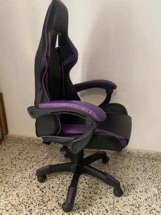 Silla Gamer Bigzzia Negra y Morada
