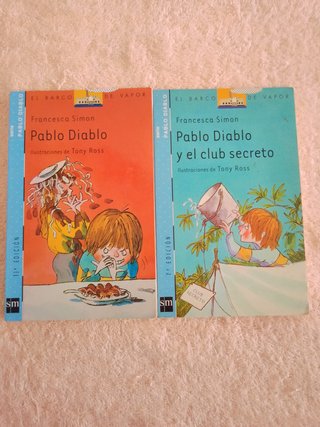 LOTE DE 8 LIBROS DE PABLO DIABLO (azules)