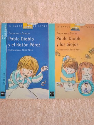 LOTE DE 8 LIBROS DE PABLO DIABLO (azules)