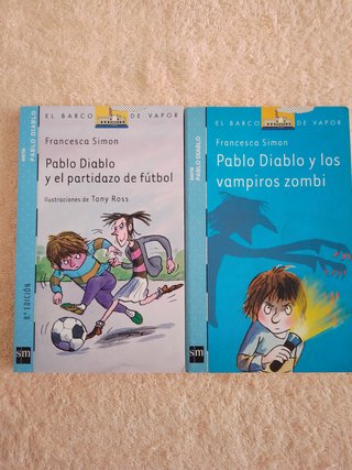 LOTE DE 8 LIBROS DE PABLO DIABLO (azules)