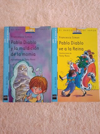 LOTE DE 8 LIBROS DE PABLO DIABLO (azules)