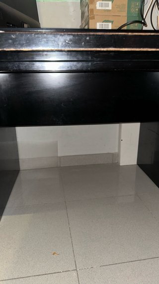 Mesa escritorio cristal negra