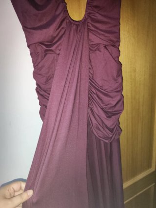 Vestido largo burdeos