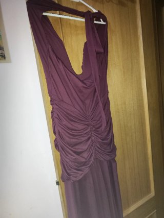 Vestido largo burdeos