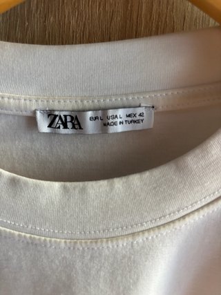 Camiseta Zara Oversize Blanca Talla L