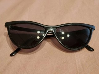 Gafas de sol vintage negras y marrones