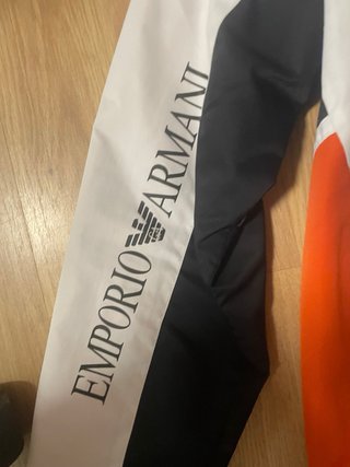Chándal EA7 Blanco Naranja