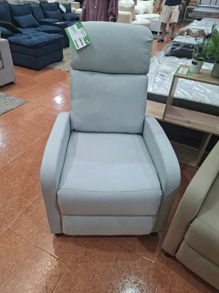 Sillón Relax Reclinable Tela Gris