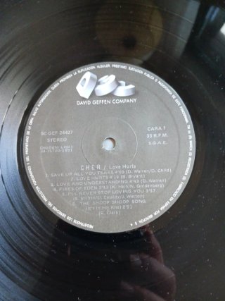 CHER " Love Hurts" LP Vinilo 1991 -Spain-