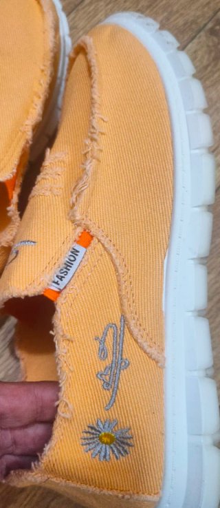 Mocasines unisex naranjas talla 41
