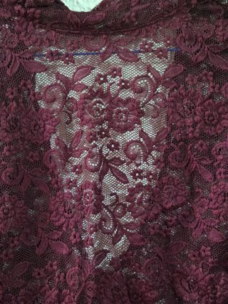 Body de encaje morado mujer