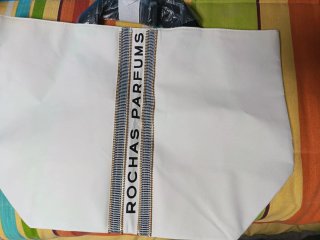 Bolso Rochas Parfums Blanca Tela Nueva