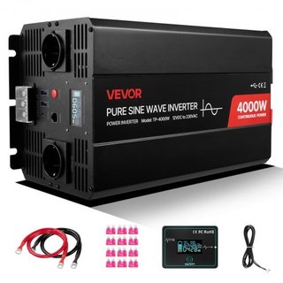4000W Power Inverter, 12V DC to 230V AC Pure Sine Wave