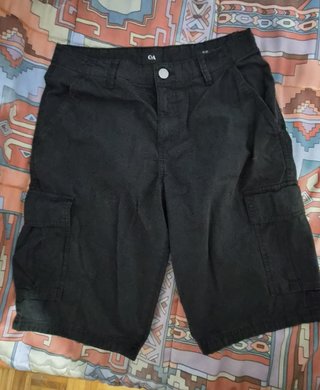 2 Pantalones Cargo (negro y gris)