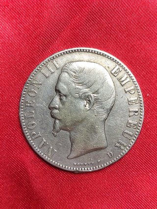 5 Franchi Napoleone III 1856 D Argento