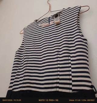 Vestido Marinero Rayas Azul y Blanco