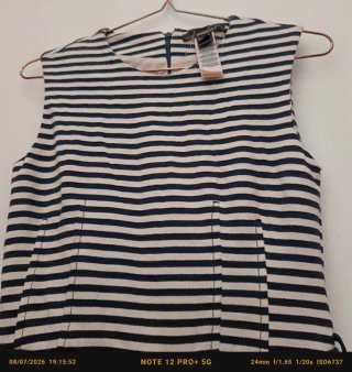 Vestido Marinero Rayas Azul y Blanco