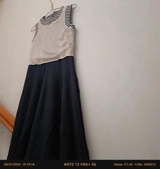 Vestido Marinero Rayas Azul y Blanco