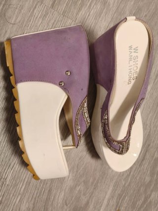 Sandalias Plataforma Glitter Rosa Talla 39