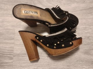 Sandalias Plataforma Glitter Rosa Talla 39
