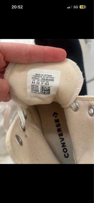 Converse All Star caña alta blancas