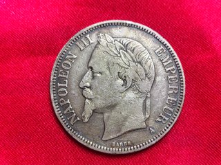 5 Lire Napoleone III 1868 A Parigi Argento