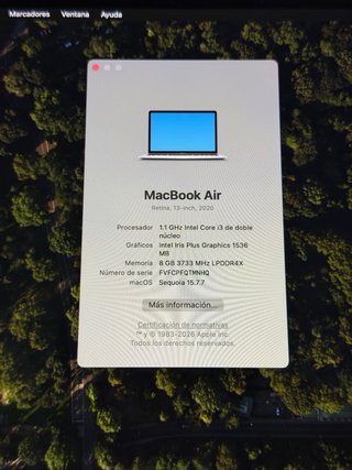 MacBook Air 256GB Plata