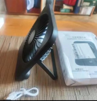 Ventilatore portatile ricaricabile nero