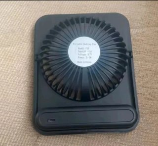 Ventilatore portatile ricaricabile nero