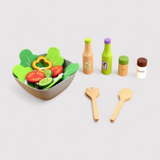 Tanah - Gioco per bambini con insalata in legno e accessori