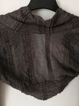 Bolero encaje gris pardo