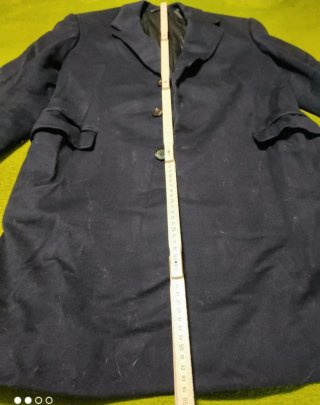 Cappotto lana uomo vintage anni 70 blu