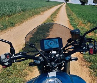 Voge 500AC Naked Moto Azul/Marrón