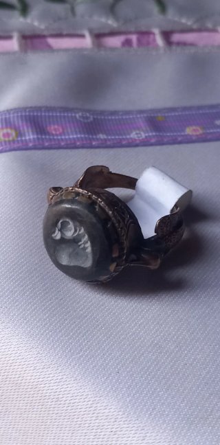 Anello sigillo tartaruga vintage
