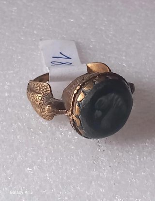Anello sigillo tartaruga vintage
